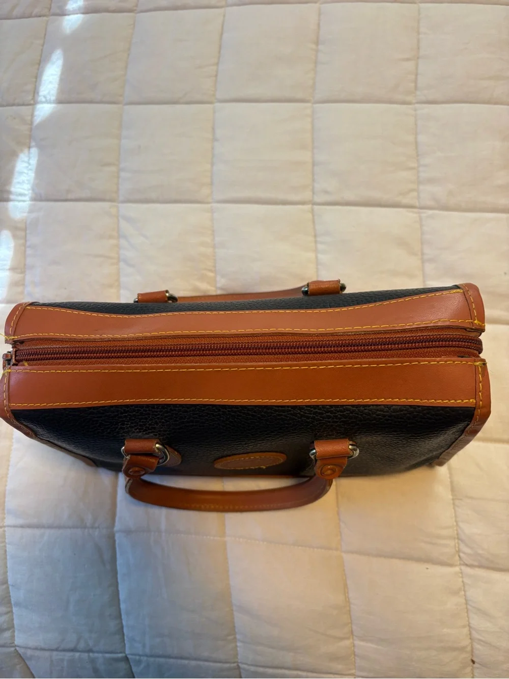 Coldwater Canyon Satchel Black Brown Dooney & Bourke Inspired